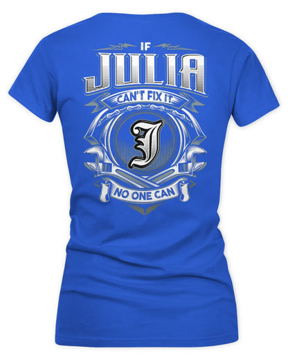JULIA AP81-K4-626 - Personalized Ahmed Quote Apparel “If Ahmed Can't Fix It, No One Can” - Women's V-Neck T-Shirt - Royal