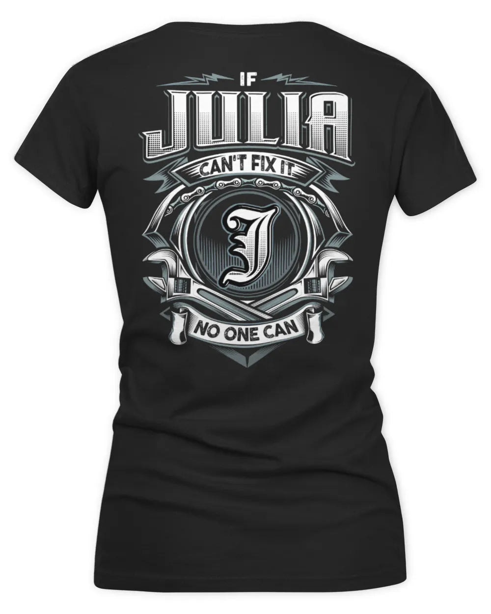JULIA AP81-K4-626 - Personalized Ahmed Quote Apparel “If Ahmed Can't Fix It, No One Can” - Women's V-Neck T-Shirt - Black
