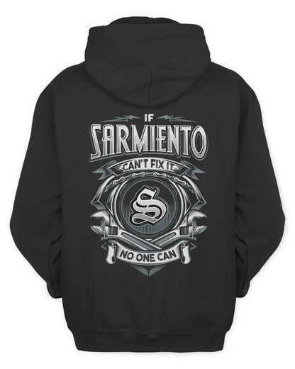 SARMIENTO AP81-K4-626 - Personalized Ahmed Quote Apparel “If Ahmed Can't Fix It, No One Can” - Unisex Hoodie - Black