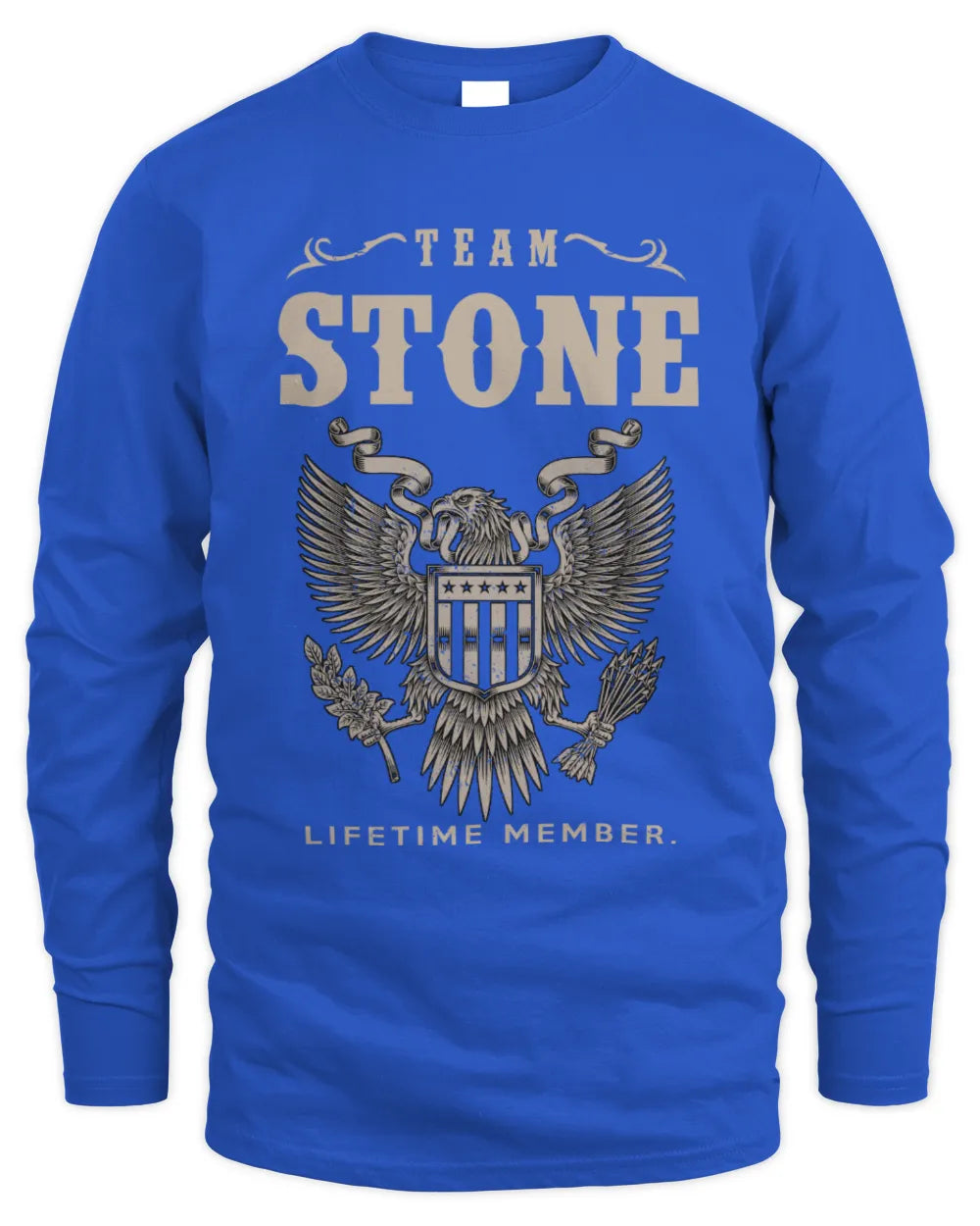 STONE TP06-K82 – Personalized Classic Style Apparel “Team NAME Lifetime Member” - Men's Long Sleeved T-Shirt - Royal