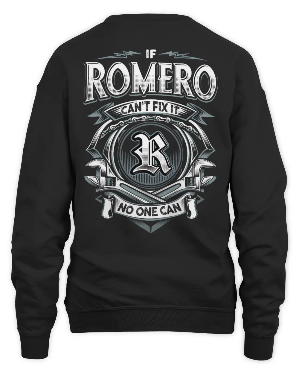 ROMERO AP81-K4-626 - Personalized Ahmed Quote Apparel “If Ahmed Can't Fix It, No One Can” - Unisex Sweatshirt - Black