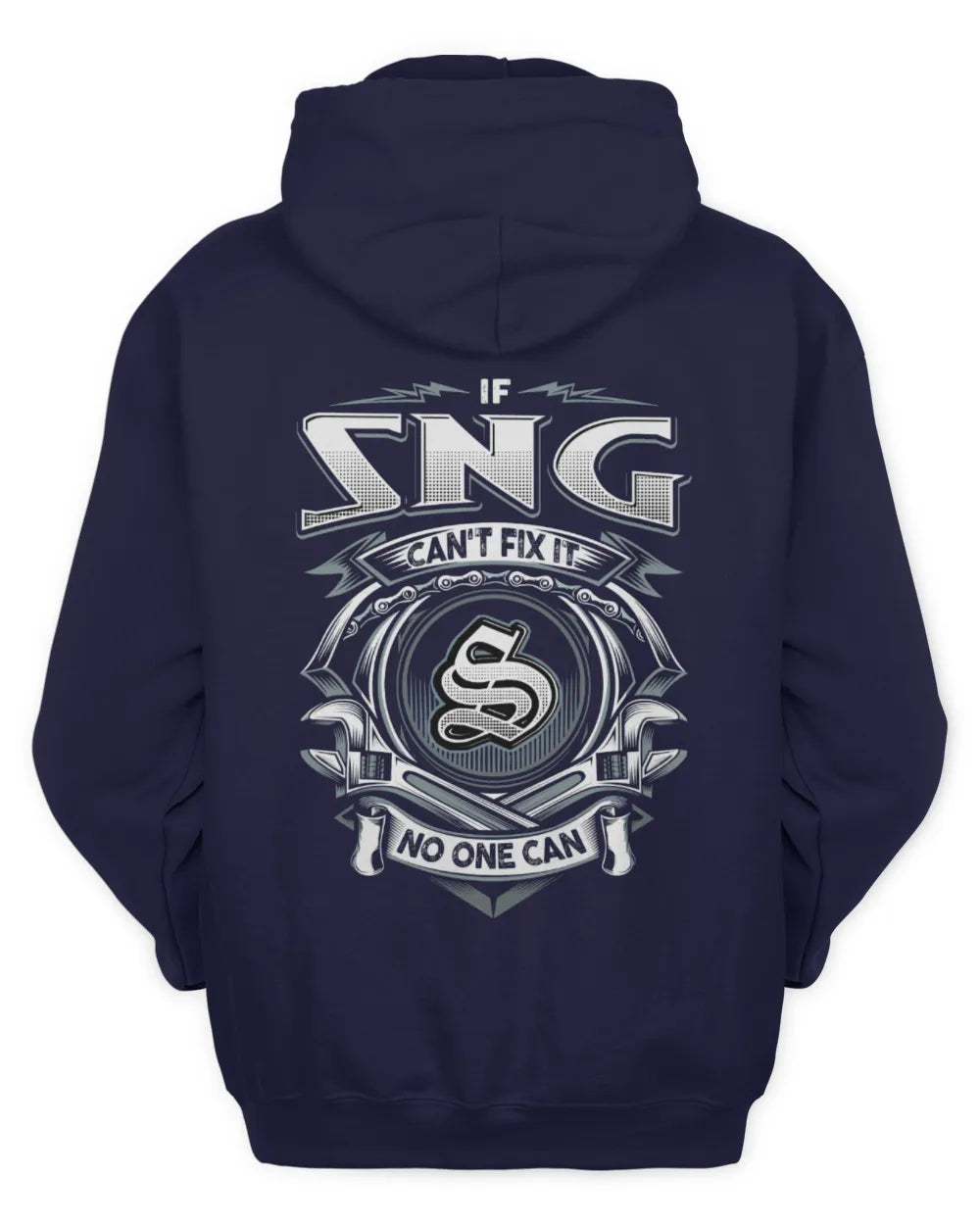 SNG AP81-K4-626 - Personalized Ahmed Quote Apparel “If Ahmed Can't Fix It, No One Can” - Unisex Hoodie - Navy