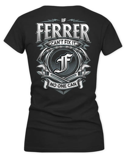 FERRER AP81-K4-626 - Personalized Ahmed Quote Apparel “If Ahmed Can't Fix It, No One Can” - Women's V-Neck T-Shirt - Black