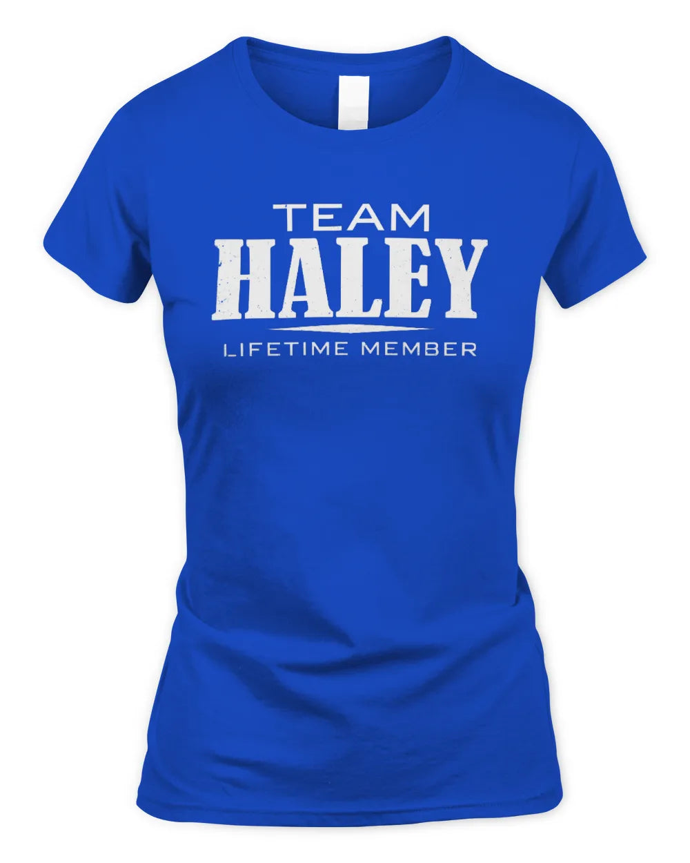 HALEY BL62-K4-128 - Personalized “Team NAME Lifetime Member” - Women's Standard T-Shirt - Royal