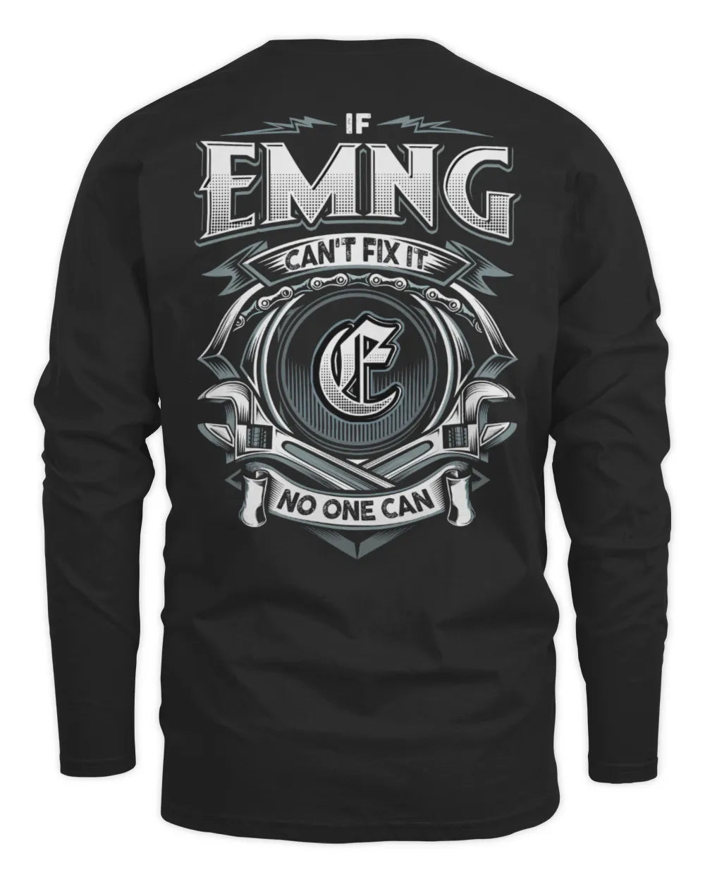 EMNG AP81-K4-626 - Personalized Ahmed Quote Apparel “If Ahmed Can't Fix It, No One Can” - Men's Long Sleeved T-Shirt - Black