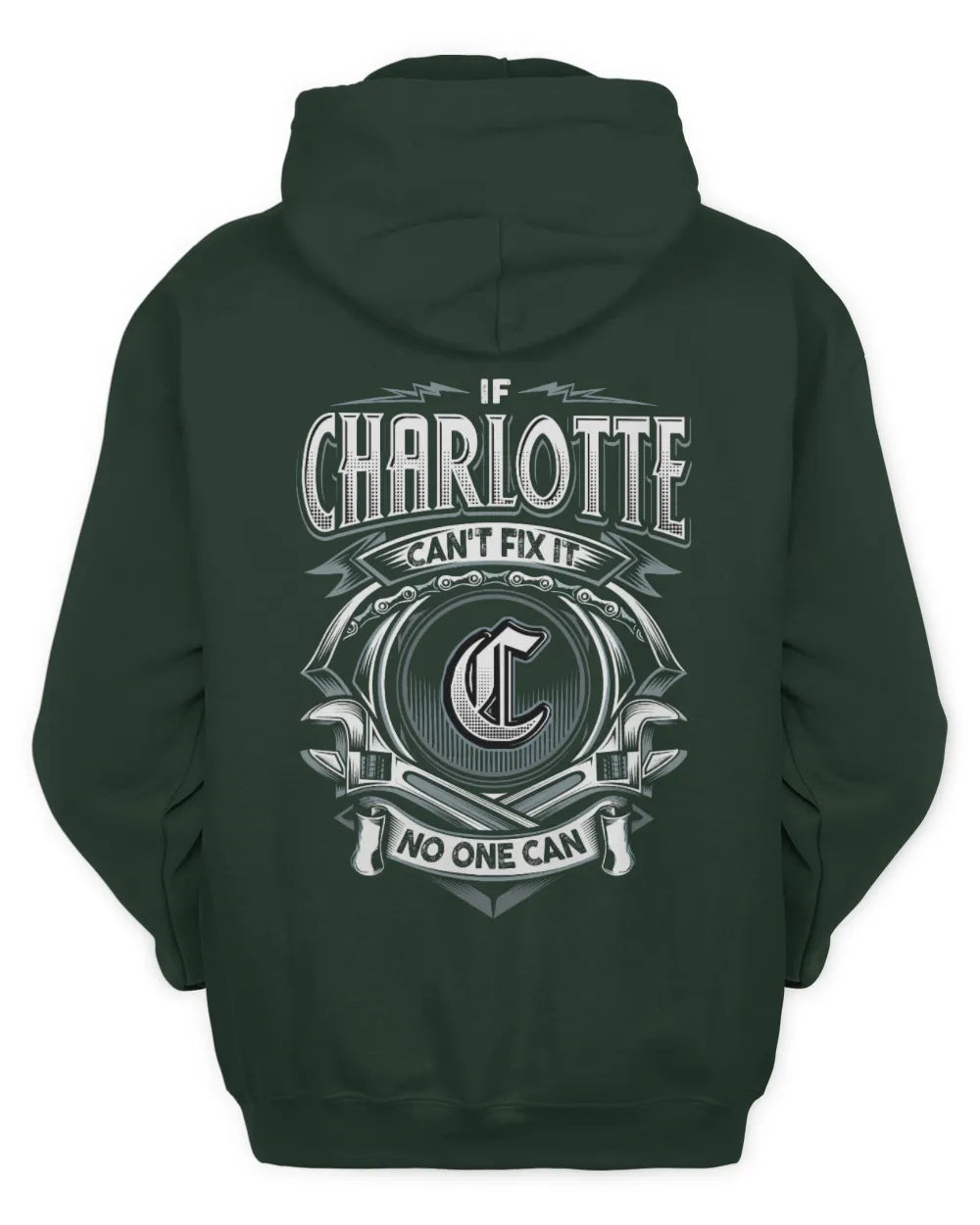 CHARLOTTE AP81-K4-626 - Personalized Ahmed Quote Apparel “If Ahmed Can't Fix It, No One Can” - Unisex Hoodie - Forest Green