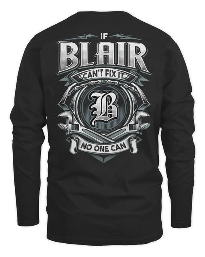 BLAIR AP81-K4-626 - Personalized Ahmed Quote Apparel “If Ahmed Can't Fix It, No One Can” - Men's Long Sleeved T-Shirt - Black