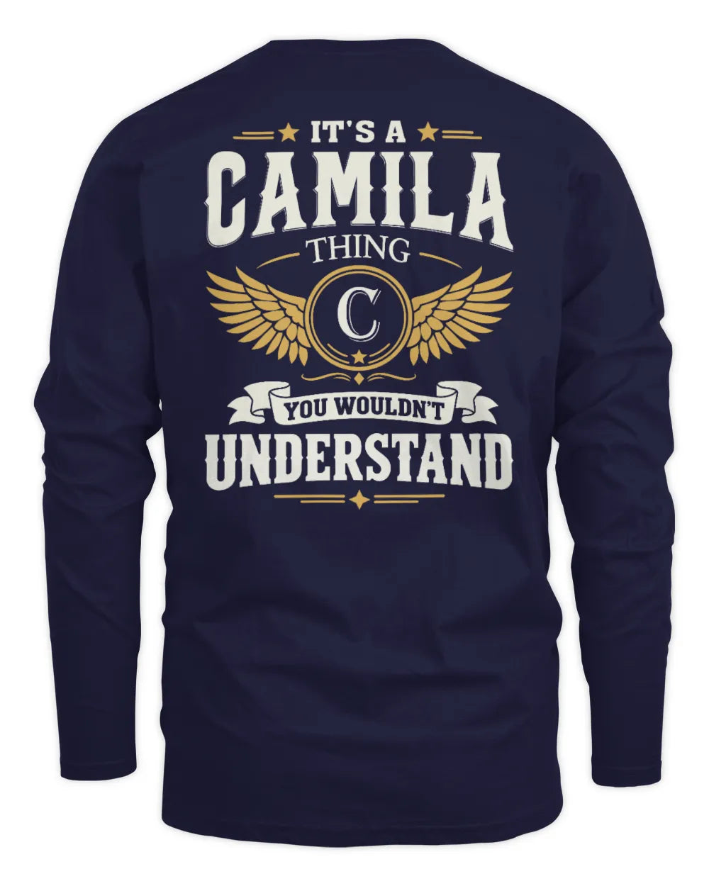 CAMILA KT06-M008 It’s a [NAME] Thing – You Wouldn’t Understand | Personalized Vintage T-Shirt - Men's Long Sleeved T-Shirt - Navy