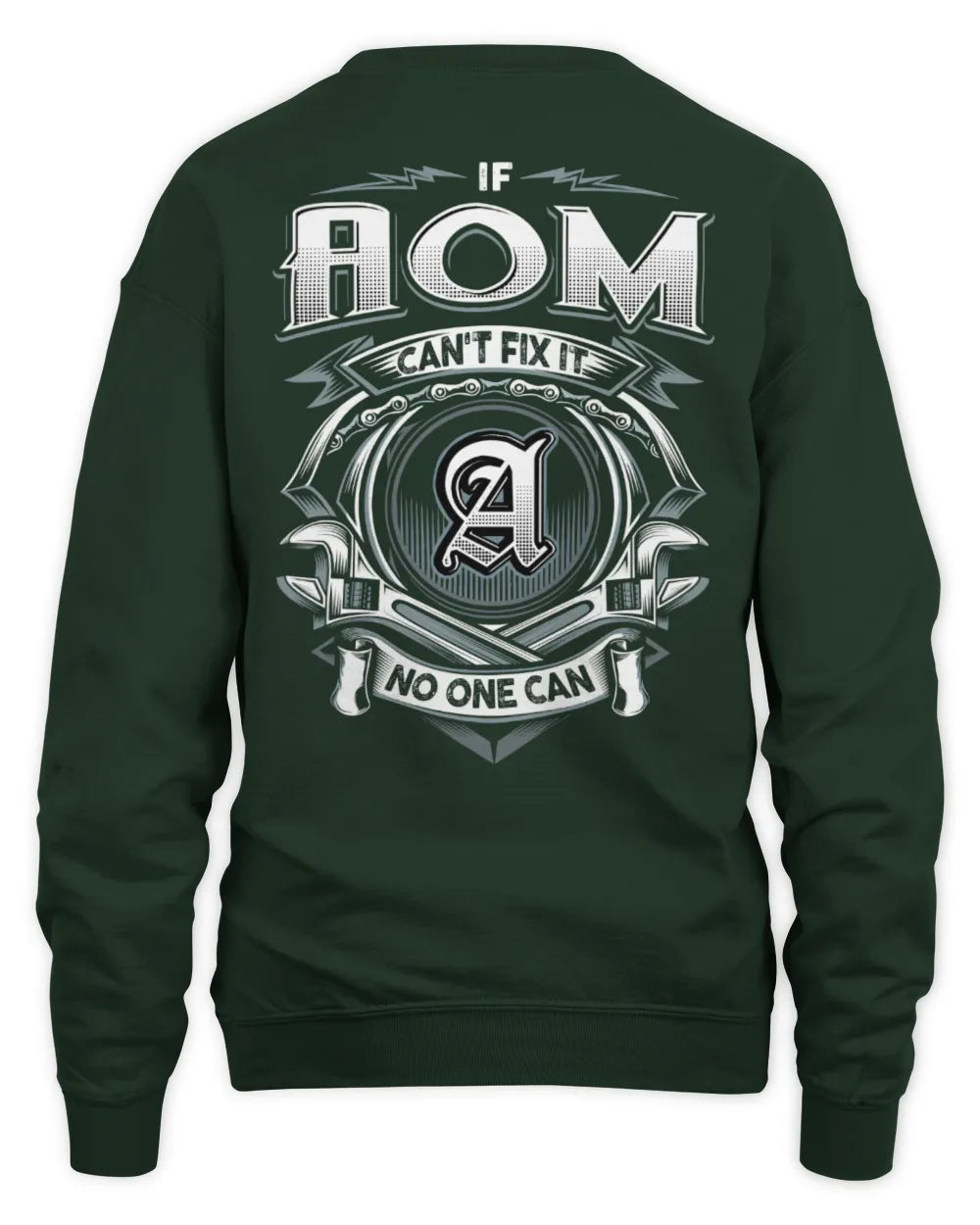 AOM AP81-K4-626 - Personalized Ahmed Quote Apparel “If Ahmed Can't Fix It, No One Can” - Unisex Sweatshirt - Forest Green