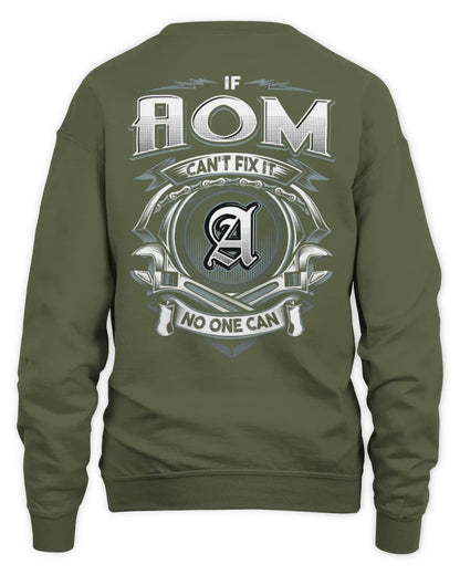 AOM AP81-K4-626 - Personalized Ahmed Quote Apparel “If Ahmed Can't Fix It, No One Can” - Unisex Sweatshirt - Military Green