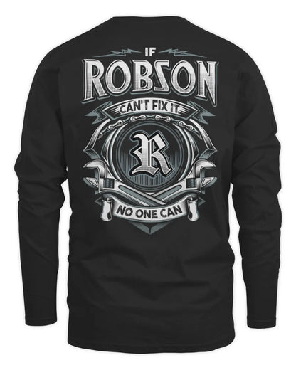 ROBSON AP81-K4-626 - Personalized Ahmed Quote Apparel “If Ahmed Can't Fix It, No One Can” - Men's Long Sleeved T-Shirt - Black