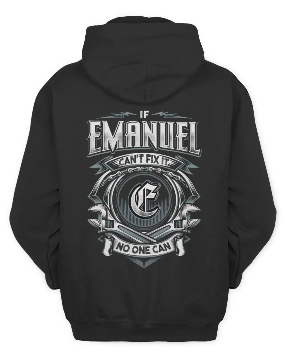 EMANUEL AP81-K4-626 - Personalized Ahmed Quote Apparel “If Ahmed Can't Fix It, No One Can” - Unisex Hoodie - Black