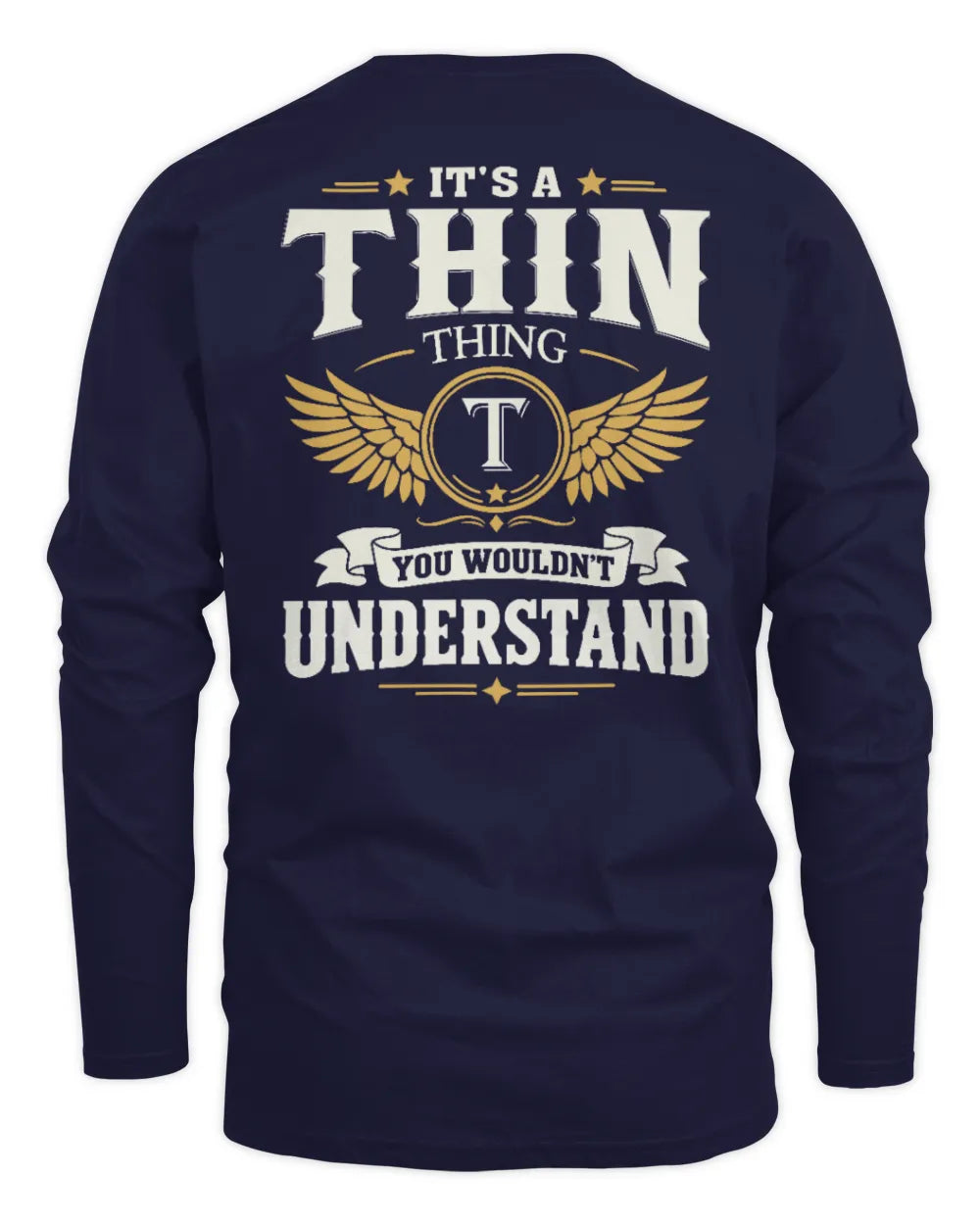 THIN KT06-M008 It’s a [NAME] Thing – You Wouldn’t Understand | Personalized Vintage T-Shirt - Men's Long Sleeved T-Shirt - Navy