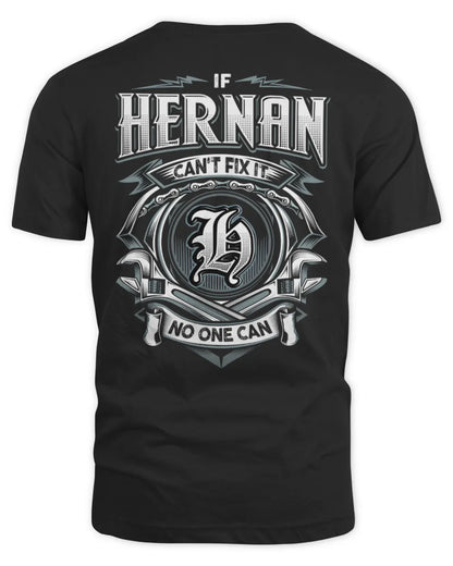 HERNAN AP81-K4-626 - Personalized Ahmed Quote Apparel “If Ahmed Can't Fix It, No One Can” - Unisex Standard T-Shirt - Black