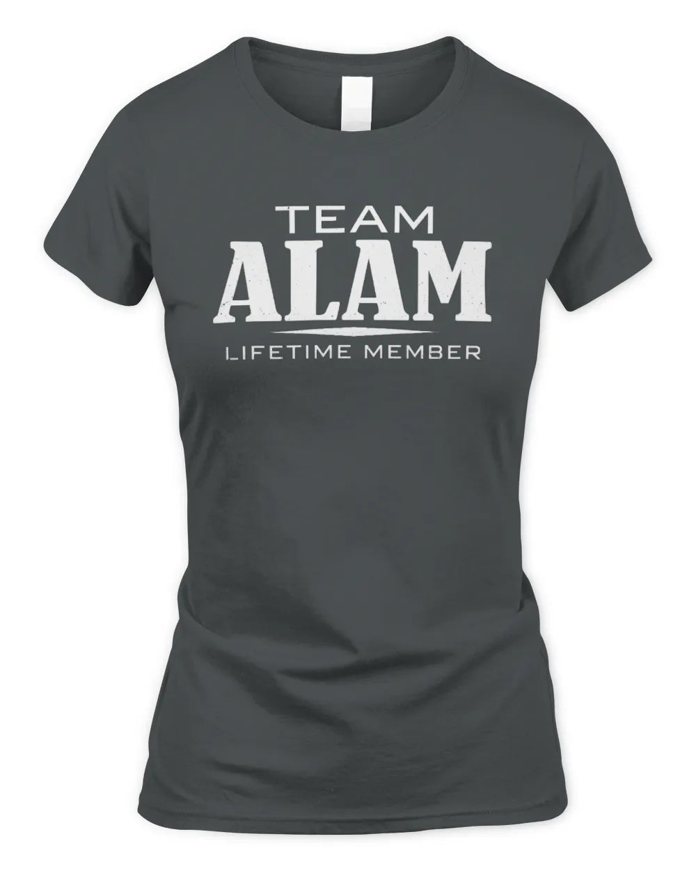 ALAM BL62-K4-128 - Personalized “Team NAME Lifetime Member” - Women's Standard T-Shirt - Charcoal