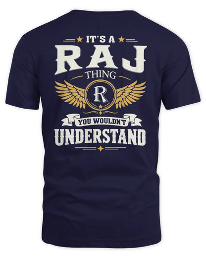 RAJ KT06-M008 It’s a [NAME] Thing – You Wouldn’t Understand | Personalized Vintage T-Shirt - Unisex Standard T-Shirt - Navy