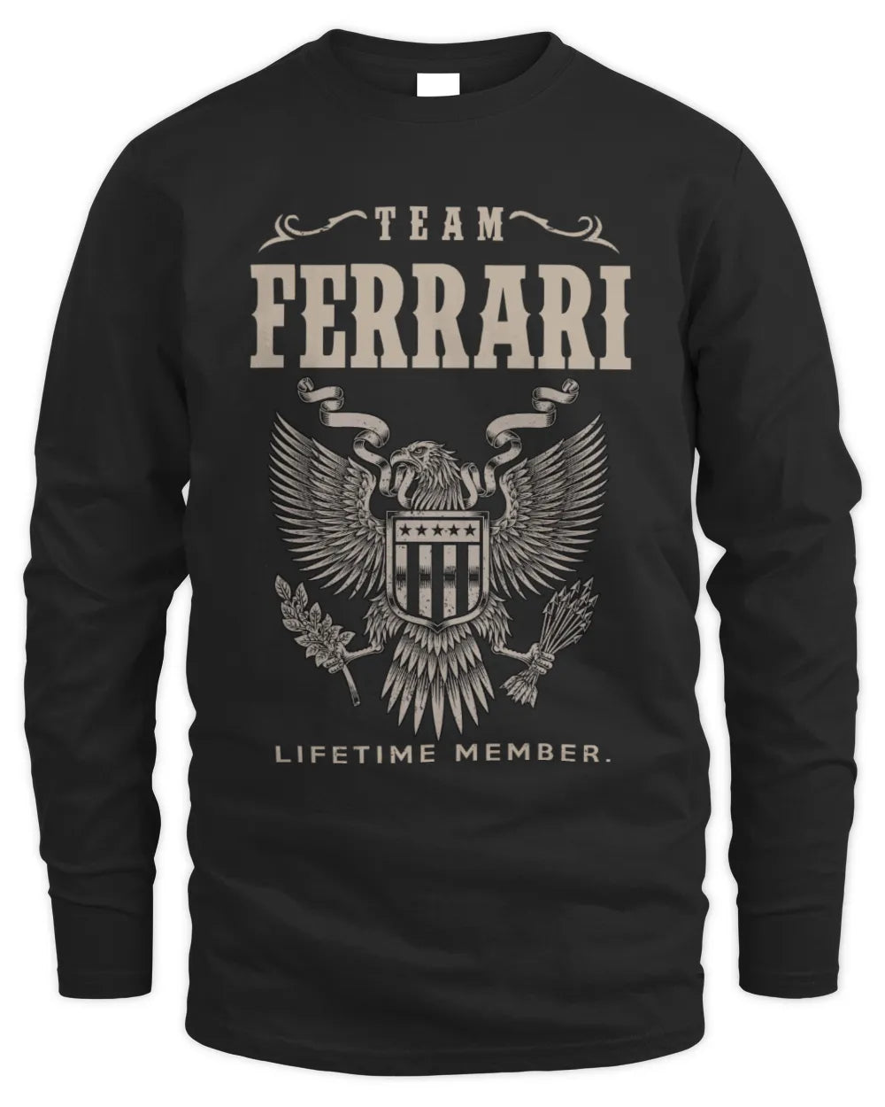 FERRARI TP06-K82 – Personalized Classic Style Apparel “Team NAME Lifetime Member” - Men's Long Sleeved T-Shirt - Black