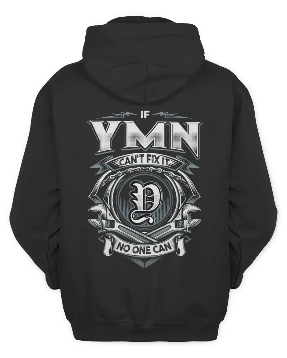 YMN AP81-K4-626 - Personalized Ahmed Quote Apparel “If Ahmed Can't Fix It, No One Can” - Unisex Hoodie - Black