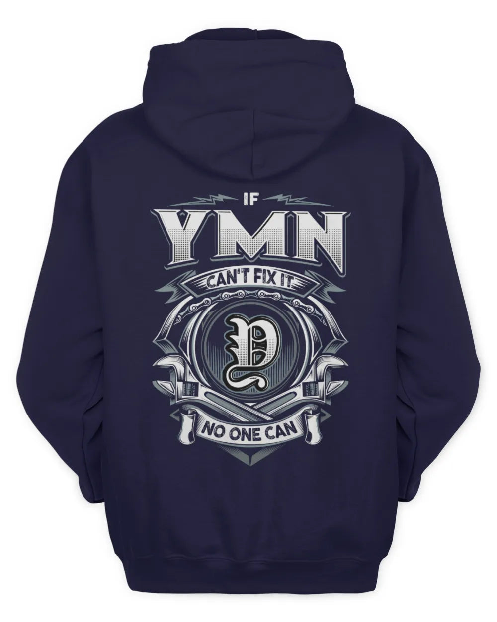 YMN AP81-K4-626 - Personalized Ahmed Quote Apparel “If Ahmed Can't Fix It, No One Can” - Unisex Hoodie - Navy
