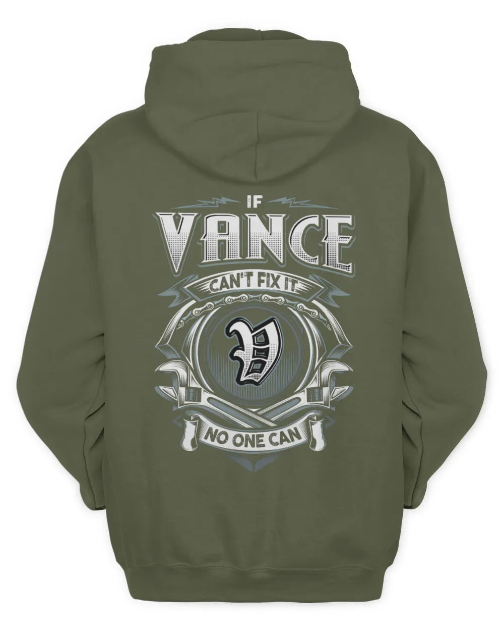 VANCE AP81-K4-626 - Personalized Ahmed Quote Apparel “If Ahmed Can't Fix It, No One Can” - Unisex Hoodie - Military Green