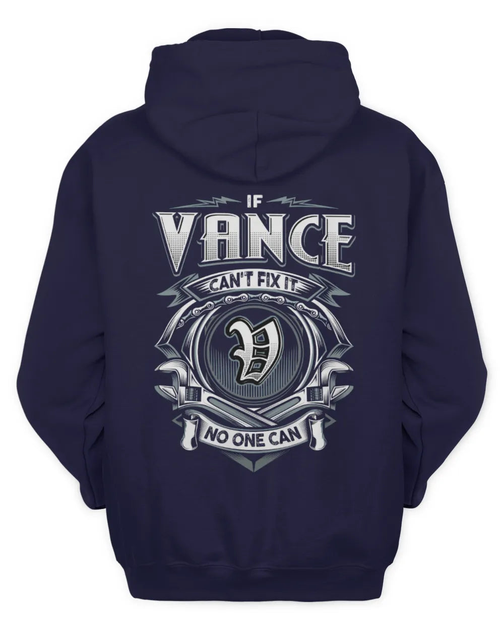VANCE AP81-K4-626 - Personalized Ahmed Quote Apparel “If Ahmed Can't Fix It, No One Can” - Unisex Hoodie - Navy