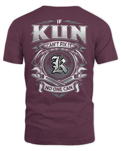 KUN AP81-K4-626 - Personalized Ahmed Quote Apparel “If Ahmed Can't Fix It, No One Can” - Unisex Standard T-Shirt - Maroon