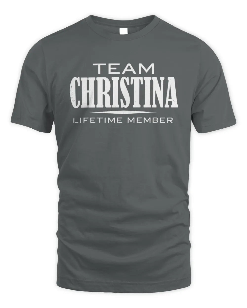 CHRISTINA BL62-K4-128 - Personalized “Team NAME Lifetime Member” - Unisex Standard T-Shirt - Charcoal