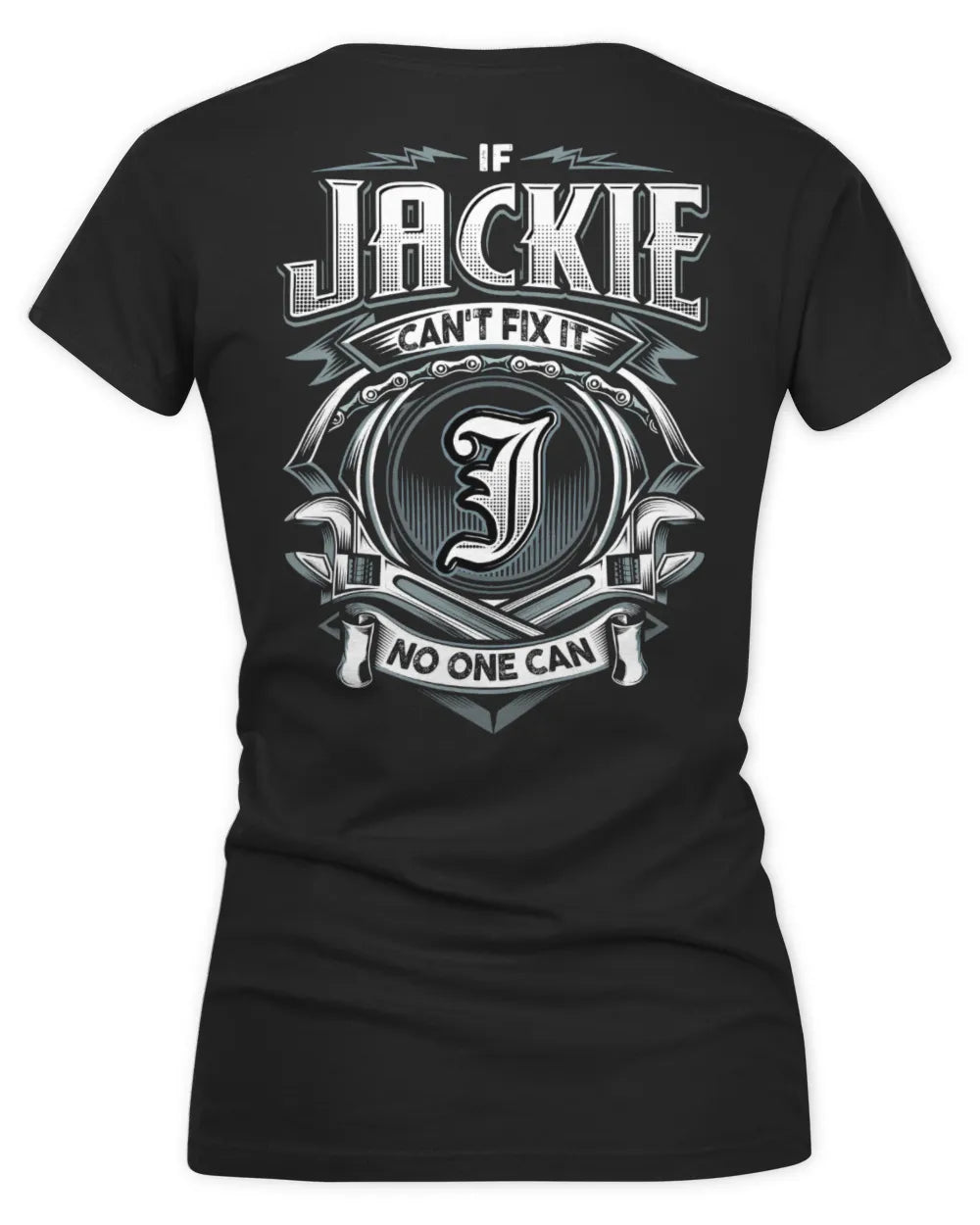 JACKIE AP81-K4-626 - Personalized Ahmed Quote Apparel “If Ahmed Can't Fix It, No One Can” - Women's V-Neck T-Shirt - Black