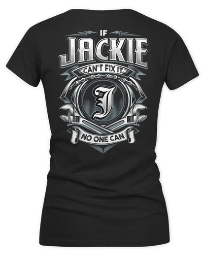 JACKIE AP81-K4-626 - Personalized Ahmed Quote Apparel “If Ahmed Can't Fix It, No One Can” - Women's V-Neck T-Shirt - Black