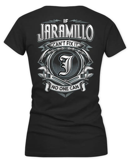 JARAMILLO AP81-K4-626 - Personalized Ahmed Quote Apparel “If Ahmed Can't Fix It, No One Can” - Women's V-Neck T-Shirt - Black
