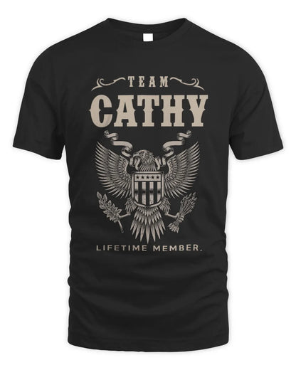CATHY TP06-K82 – Personalized Classic Style Apparel “Team NAME Lifetime Member” - Unisex Standard T-Shirt - Black