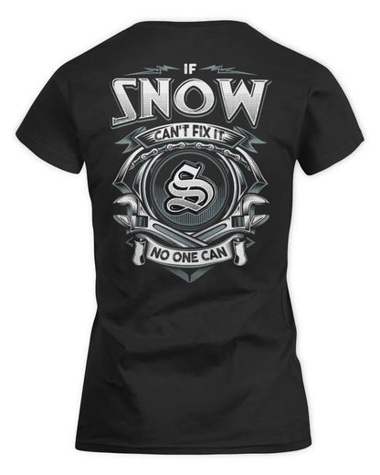 SNOW AP81-K4-626 - Personalized Ahmed Quote Apparel “If Ahmed Can't Fix It, No One Can” - Women's Standard T-Shirt - Black