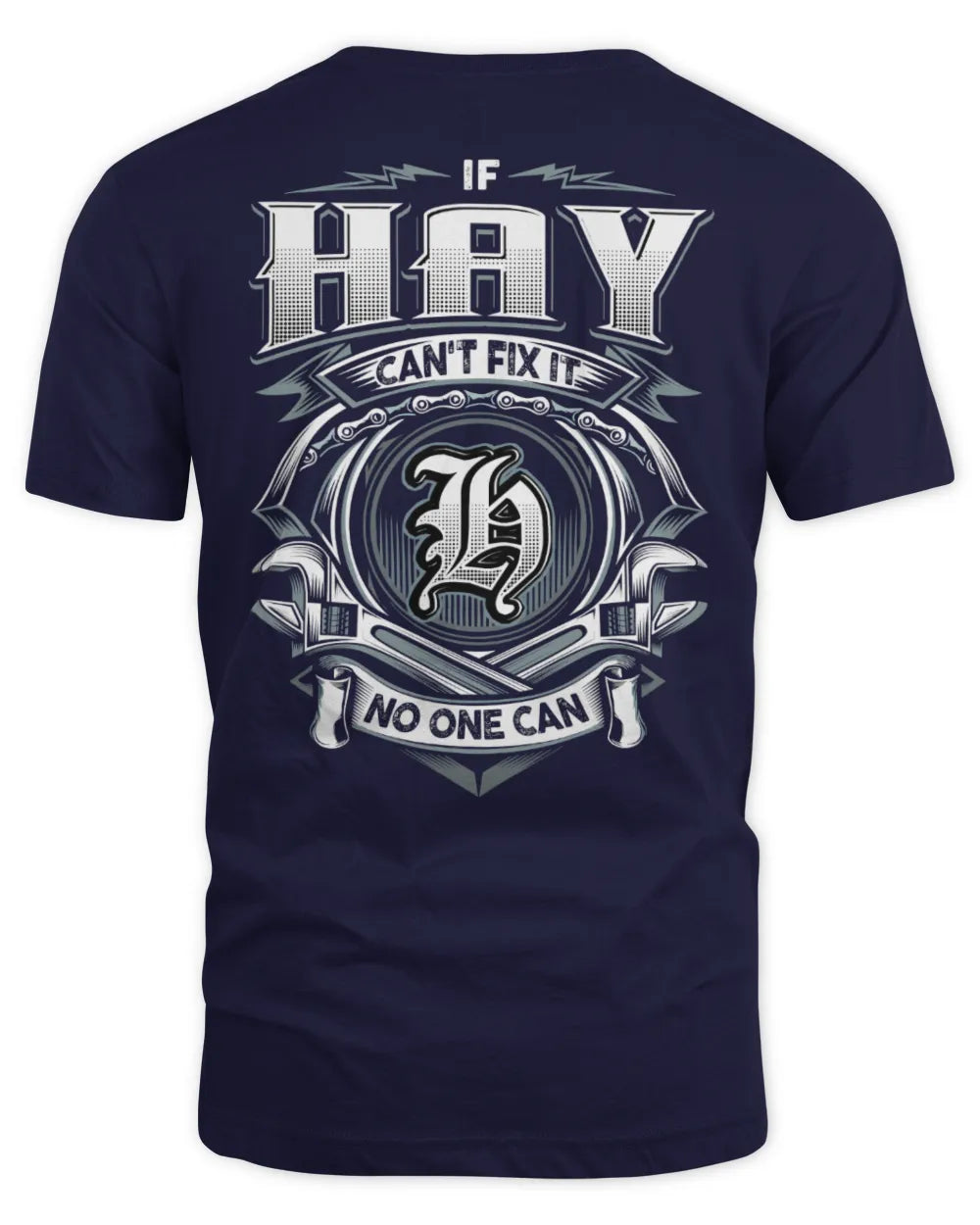 HAY AP81-K4-626 - Personalized Ahmed Quote Apparel “If Ahmed Can't Fix It, No One Can” - Unisex Standard T-Shirt - Navy