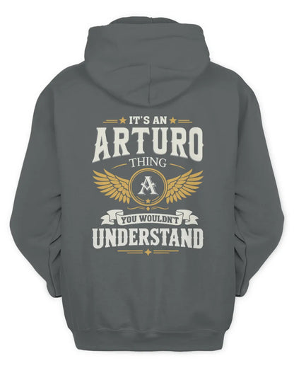 ARTURO KT06-M008 It’s a [NAME] Thing – You Wouldn’t Understand | Personalized Vintage T-Shirt - Unisex Hoodie - Charcoal