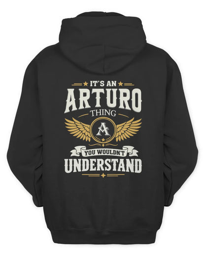 ARTURO KT06-M008 It’s a [NAME] Thing – You Wouldn’t Understand | Personalized Vintage T-Shirt - Unisex Hoodie - Black