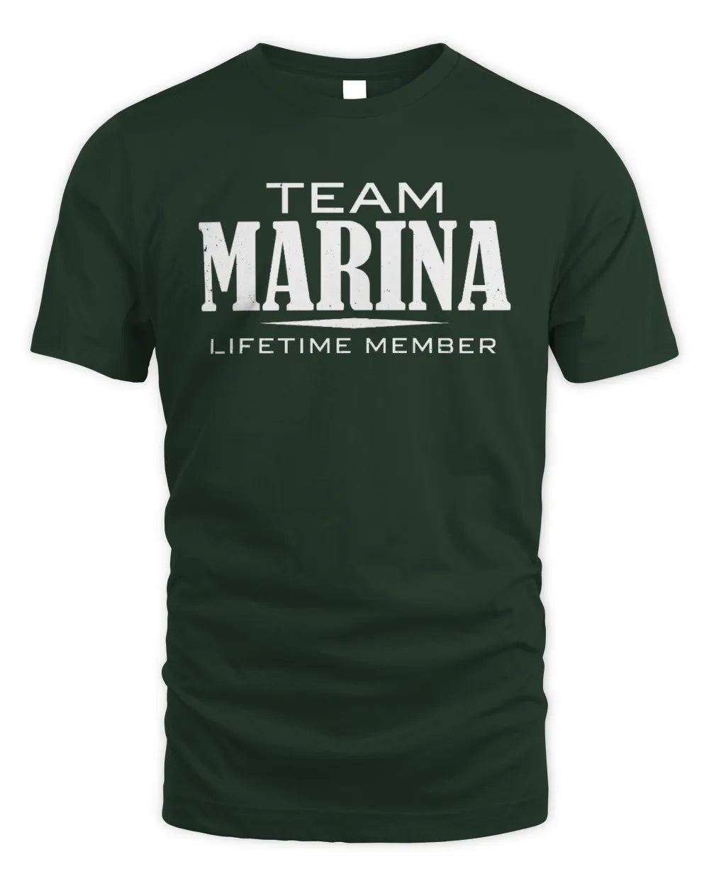 MARINA BL62-K4-128 - Personalized “Team NAME Lifetime Member” - Unisex Standard T-Shirt - Forest Green