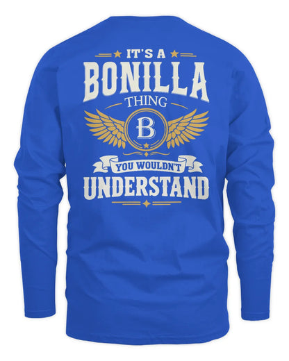 BONILLA KT06-M008 It’s a [NAME] Thing – You Wouldn’t Understand | Personalized Vintage T-Shirt - Men's Long Sleeved T-Shirt - Royal