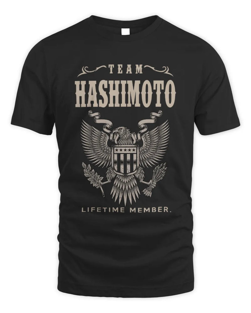 HASHIMOTO TP06-K82 – Personalized Classic Style Apparel “Team NAME Lifetime Member” - Unisex Standard T-Shirt - Black