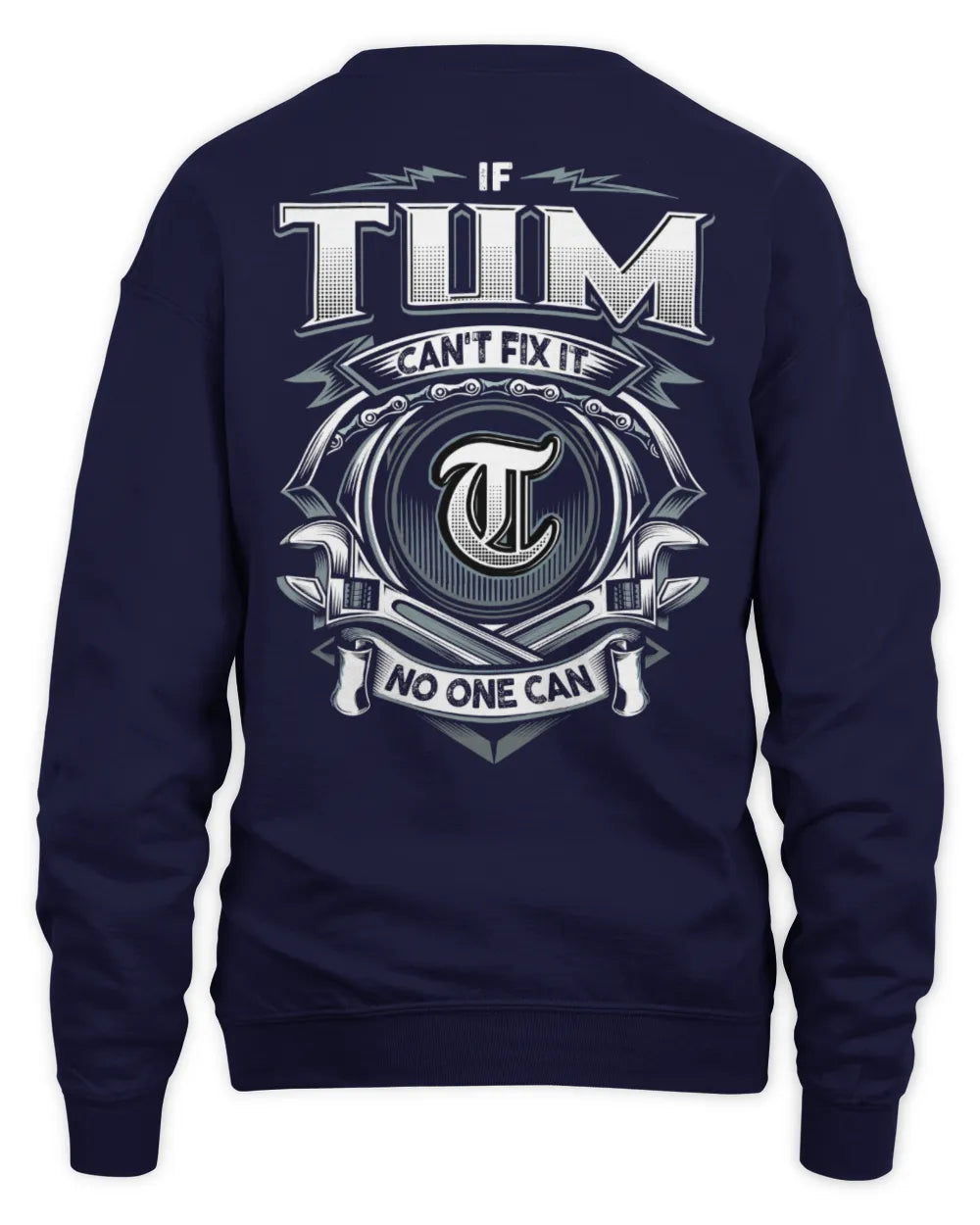 TUM AP81-K4-626 - Personalized Ahmed Quote Apparel “If Ahmed Can't Fix It, No One Can” - Unisex Sweatshirt - Navy