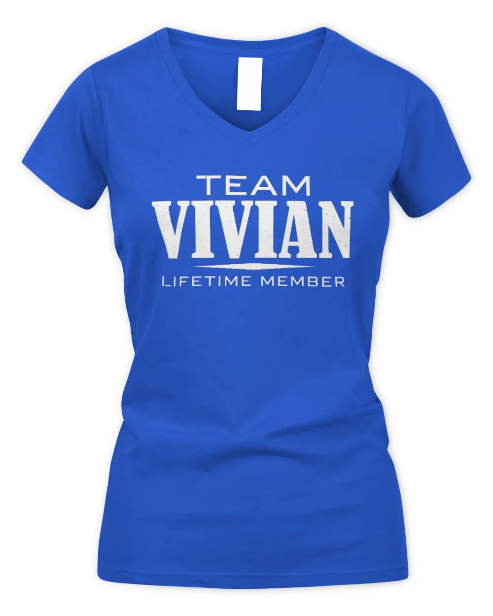 VIVIAN BL62-K4-128 - Personalized “Team NAME Lifetime Member” - Women's V-Neck T-Shirt - Royal