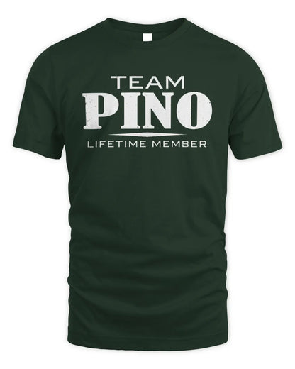 PINO BL62-K4-128 - Personalized “Team NAME Lifetime Member” - Unisex Standard T-Shirt - Forest Green