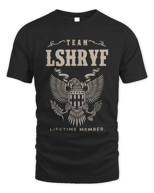 LSHRYF TP06-K82 – Personalized Classic Style Apparel “Team NAME Lifetime Member” - Unisex Standard T-Shirt - Black