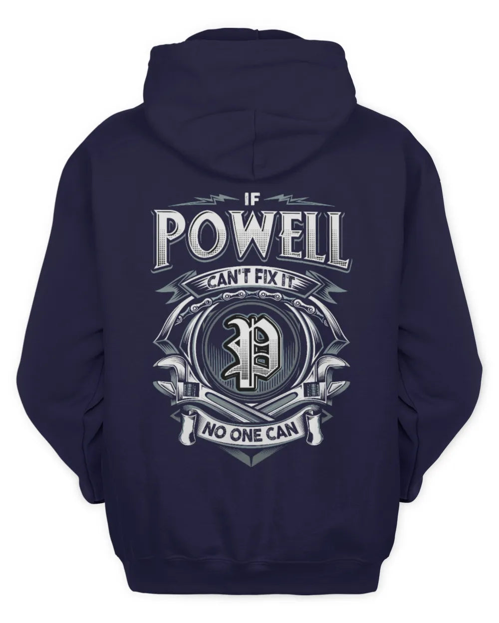 POWELL AP81-K4-626 - Personalized Ahmed Quote Apparel “If Ahmed Can't Fix It, No One Can” - Unisex Hoodie - Navy