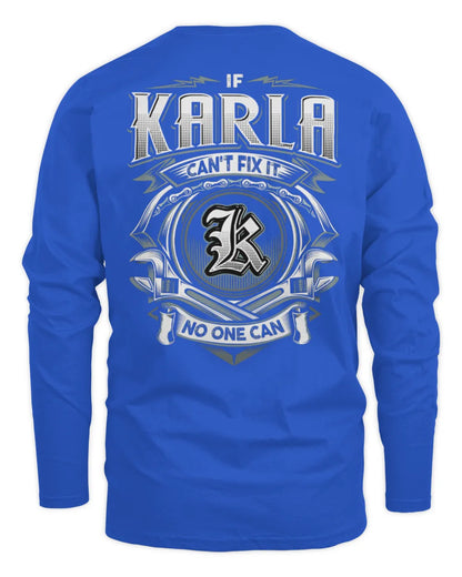 KARLA AP81-K4-626 - Personalized Ahmed Quote Apparel “If Ahmed Can't Fix It, No One Can” - Men's Long Sleeved T-Shirt - Royal