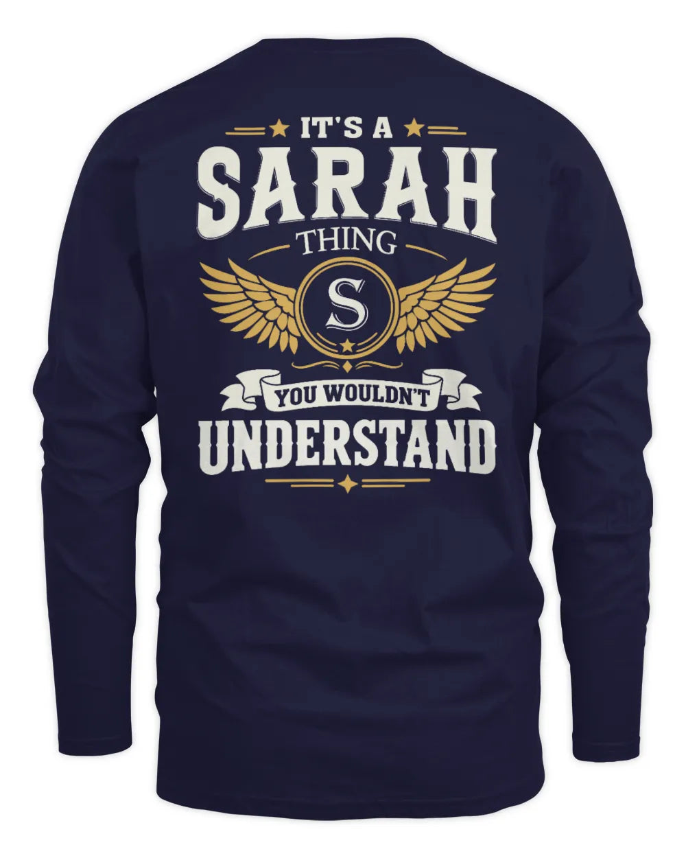 SARAH KT06-M008 It’s a [NAME] Thing – You Wouldn’t Understand | Personalized Vintage T-Shirt - Men's Long Sleeved T-Shirt - Navy