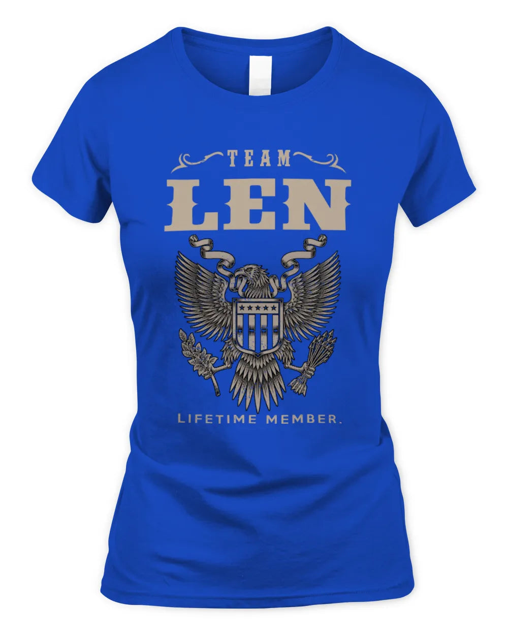 LEN TP06-K82 – Personalized Classic Style Apparel “Team NAME Lifetime Member” - Women's Standard T-Shirt - Royal
