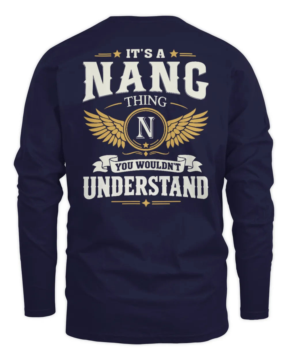 NANG KT06-M008 It’s a [NAME] Thing – You Wouldn’t Understand | Personalized Vintage T-Shirt - Men's Long Sleeved T-Shirt - Navy