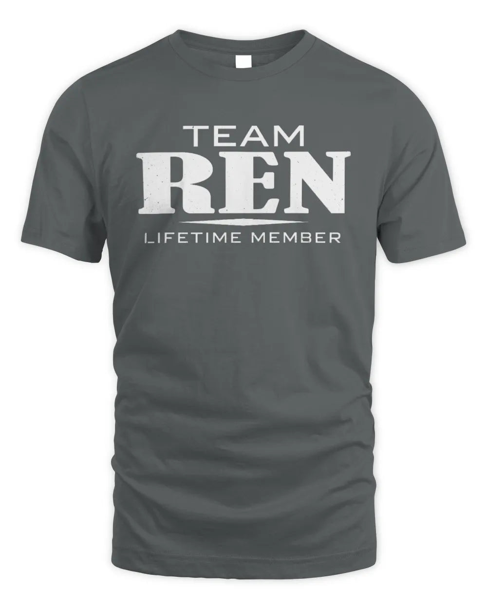 REN BL62-K4-128 - Personalized “Team NAME Lifetime Member” - Unisex Standard T-Shirt - Charcoal