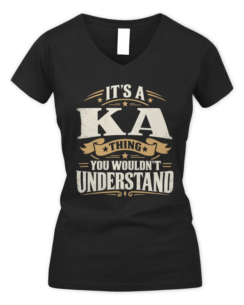 KA P08 TH51 - Personalized “It’s a/an [NAME] Thing – You Wouldn’t Understand” Shirt - Women's V-Neck T-Shirt - Black