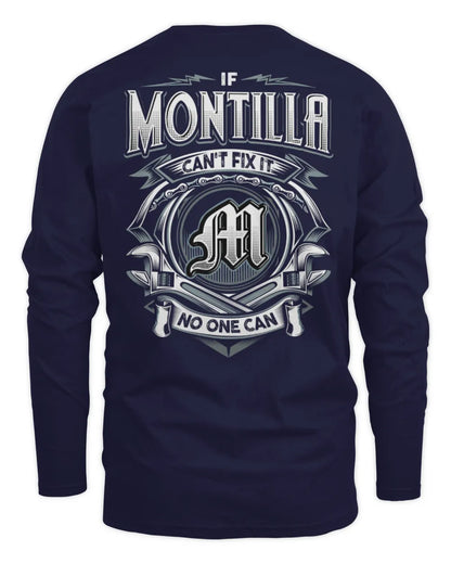 MONTILLA AP81-K4-626 - Personalized Ahmed Quote Apparel “If Ahmed Can't Fix It, No One Can” - Men's Long Sleeved T-Shirt - Navy